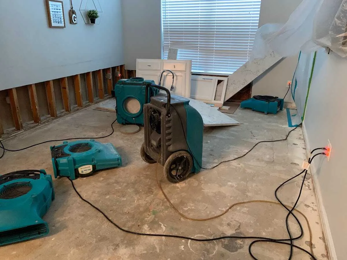 Dehumidifier in flood-cut room for Water Extraction & Removal in Penfield